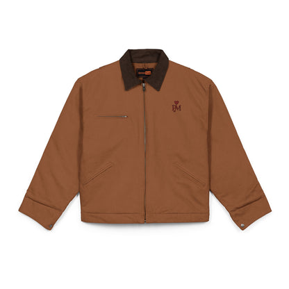 Duck Cloth Work Jacket — Durable Black Carpenter-Style Jacket