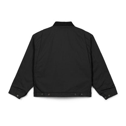Duck Cloth Work Jacket — Durable Black Carpenter-Style Jacket