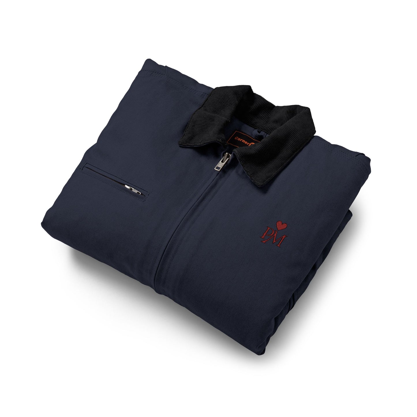 Duck Cloth Work Jacket — Durable Black Carpenter-Style Jacket