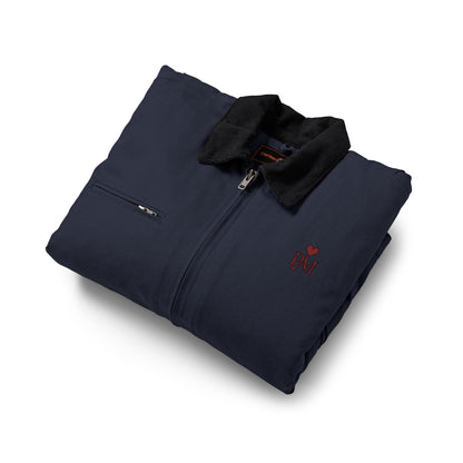 Duck Cloth Work Jacket — Durable Black Carpenter-Style Jacket