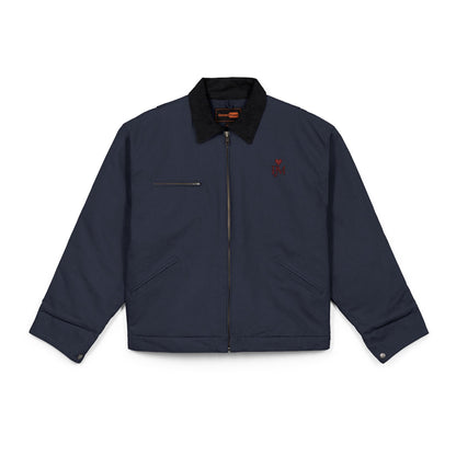 Duck Cloth Work Jacket — Durable Black Carpenter-Style Jacket