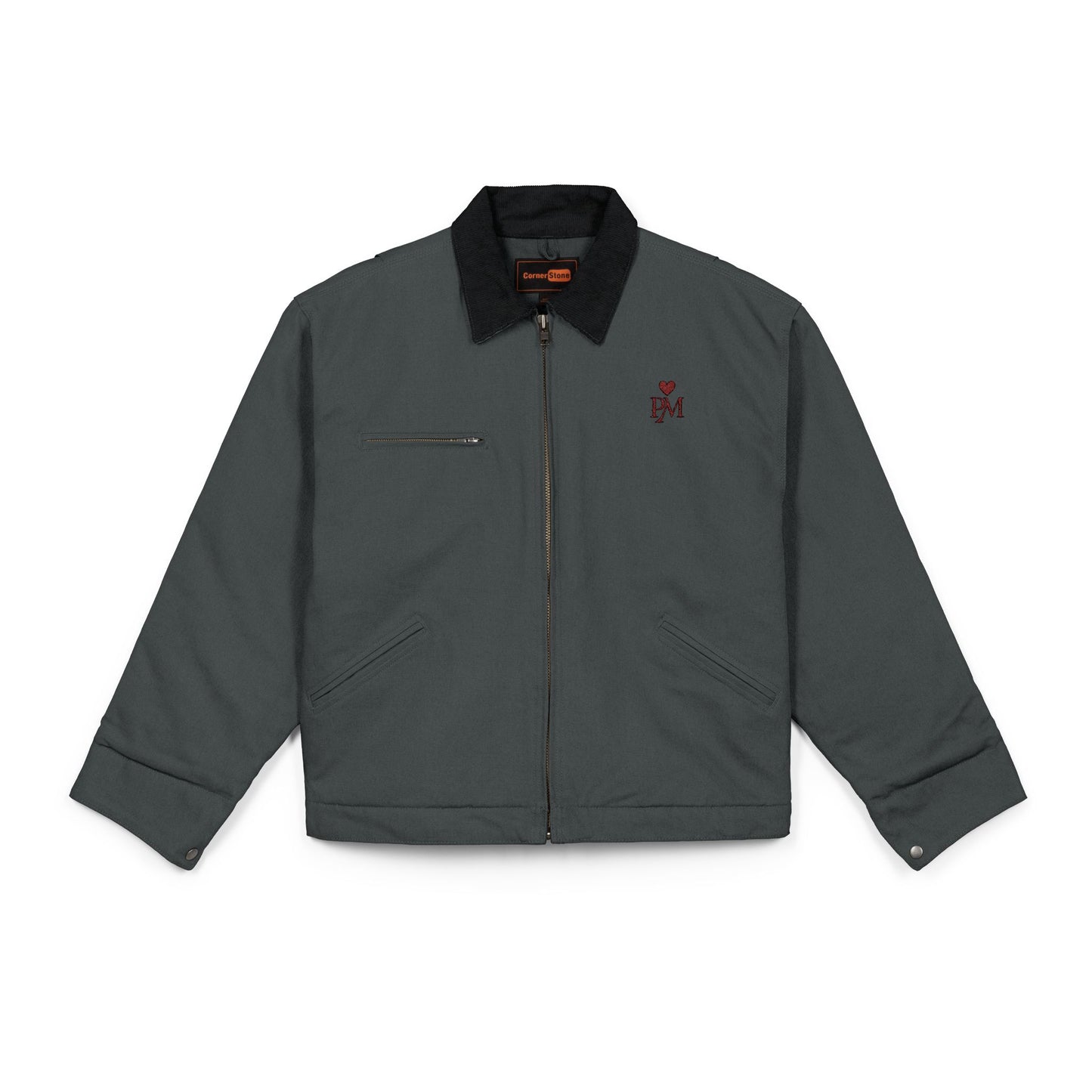 Duck Cloth Work Jacket — Durable Black Carpenter-Style Jacket