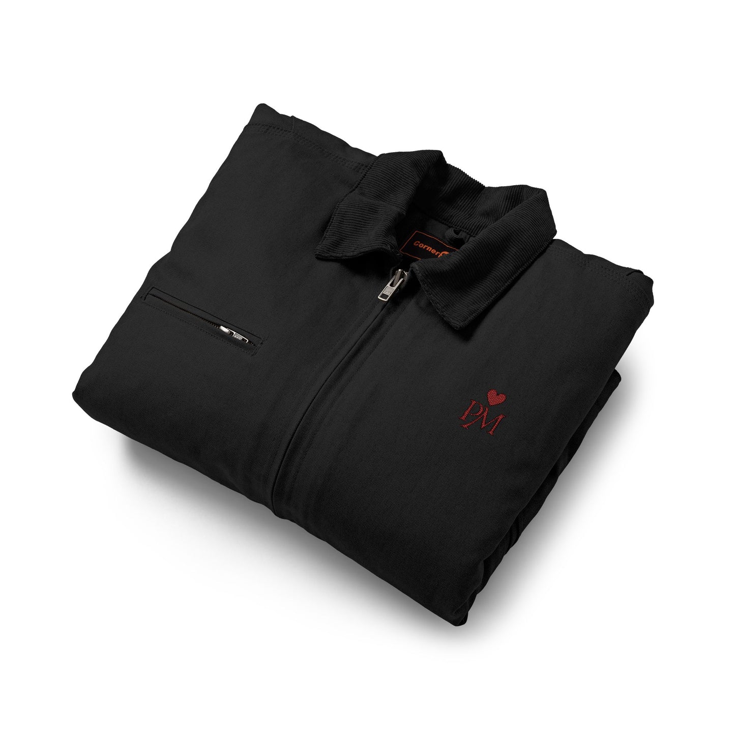 Duck Cloth Work Jacket — Durable Black Carpenter-Style Jacket