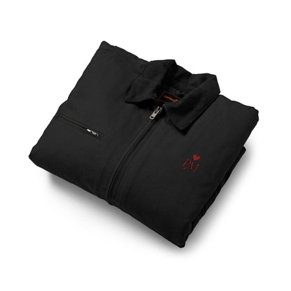 Duck Cloth Work Jacket — Durable Black Carpenter-Style Jacket