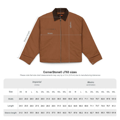 Duck Cloth Work Jacket — Durable Black Carpenter-Style Jacket